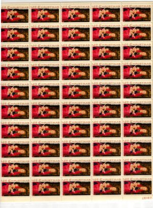 Mint Sheet USA 1967 SC1336SH Madonna and Child by Hans Memling Multicolor 5 Cent 1967 Full Sheet**STOCK IMAGE**