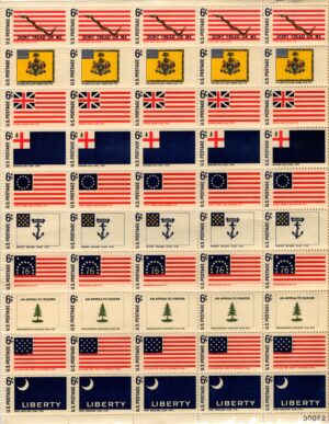 Mint Sheet USA 1968 SC1345-1354 Historic Flag Series 1968 Sheet of 50**STOCK IMAGE**