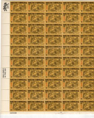 Mint Sheet USA 1970 SC1407SH Symbols of South Carolina Multicolor 6 Cent 1970 Full Sheet**STOCK IMAGE**