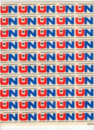 Mint Sheet USA 1970 SC1419SH United Nations 25th Anniversary Multicolor 6 Cent 1970 Full Sheet**STOCK IMAGE**