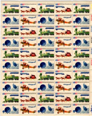 Mint Sheet USA 1975 SC1572-75 U.S. Postal Service Bicentennial Issue 1975 Sheet of 50**STOCK IMAGE**