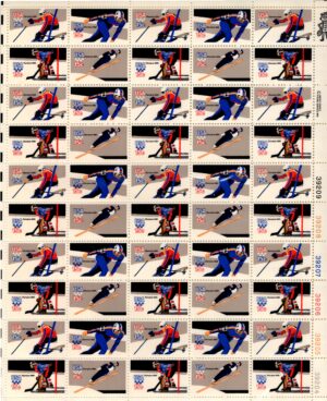 Mint Sheet USA 1980 SC1795-98 Ice Hockey Multicolor 15 Cent 1980 Sheet of 50**STOCK IMAGE**