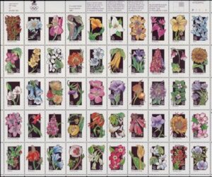 Mint Sheet USA 1992 SC2696a 1992 Wildflowers 29 Cents Pane of 50**STOCK IMAGE**
