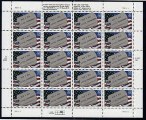 Mint Sheet USA 1995 SC2966SH POW & MIA - Never Forgotten Multicolor 32 Cent 1995 Full Sheet**STOCK IMAGE**
