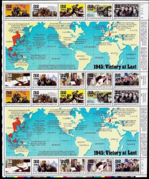Mint Sheet USA 1995 SC2981SH 1945 Victory at Last 32 Cent Pane of 20**STOCK IMAGE**
