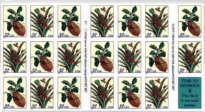 Mint Booklet Pane USA 1997 SC3127a Merian Prints 32 ¢ - Complete Pane of 20**STOCK IMAGE**