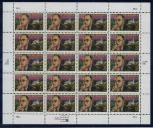 Mint Sheet USA 1997 SC3134SH Thornton Wilder Multicolor 32 Cent 1997 Full Sheet**STOCK IMAGE**