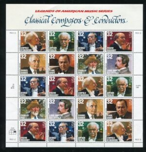 Mint Sheet USA 1997 SC3158-65 Classical Composer and Conductors 32 Cent 1997 Full Sheet**STOCK IMAGE**