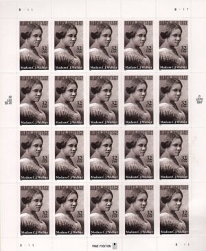 Mint Sheet USA 1998 SC3181SH Madam C. J. Walker Black,Sepia 32 Cent 1998 Full Sheet**STOCK IMAGE**