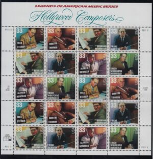 Mint Sheet USA 1999 SC3344a Hollywood Composers 33 ¢ Full Sheet of 20**STOCK IMAGE**