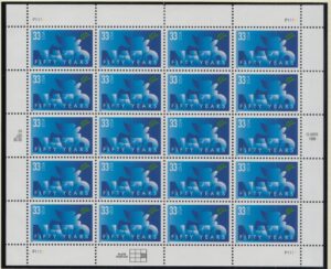 Mint Sheet USA 1999 SC3354SH 50th Anniversary of NATO 33 ¢ Full Sheet**STOCK IMAGE**