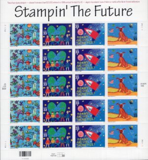 Mint Sheet USA 2000 SC3414-17 Stampin' the Future 33 ¢ Sheet of 20**STOCK IMAGE**