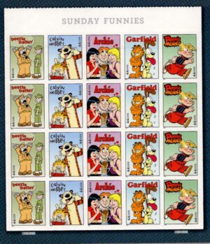Mint Sheet USA 2010 SC4467-71 Sunday Funnies 2010 44 ¢ Pane of 20**STOCK IMAGE**