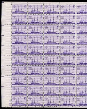 Mint Sheet USA 1944 SC923SH The "Savannah" Violet 3 Cent 1944 Full Sheet**STOCK IMAGE**