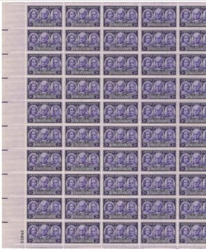 Mint Sheet USA 1948 SC959SH Elizabeth Stanton, Carrie Chapman Catt, and Lucretia Mott Deep violet 3 Cent 1948 Full Sheet**STOCK IMAGE**