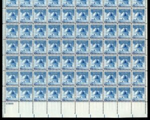Mint Sheet USA 1948 SC966SH Observatory, Palomar Mountain, California Blue 3 Cent 1948 Full Sheet**STOCK IMAGE**