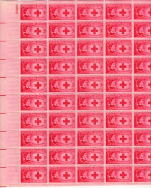 Mint Sheet USA 1948 SC967SH Clara Barton, Founder of the American Red Cross Pink 3 Cent Sheet**STOCK IMAGE**