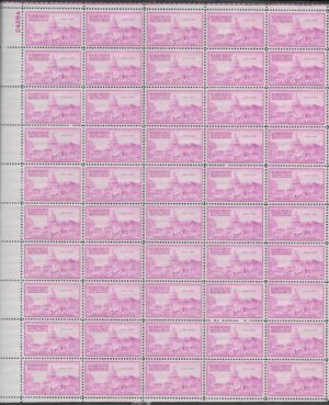 Mint Sheet USA 1950 SC992SH National Capital Sesquicentennial, United States Capitol Bright red violet 3 Cent 1950 Full Sheet**STOCK IMAGE**