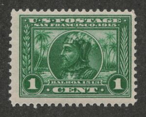 Mint Never Hinged Stamp USA 1913 SC397 Vasco Núñez de Balboa (1475-1519), Spanish conquistador Green 1 Cent 1913