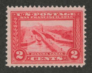 Mint Never Hinged Stamp USA 1913 SC398 Panama Canal locks (1914) Carmine 2 Cent 1913