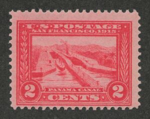 Mint Never Hinged Stamp USA 1913 SC398 Panama Canal locks (1914) Carmine 2 Cent 1913